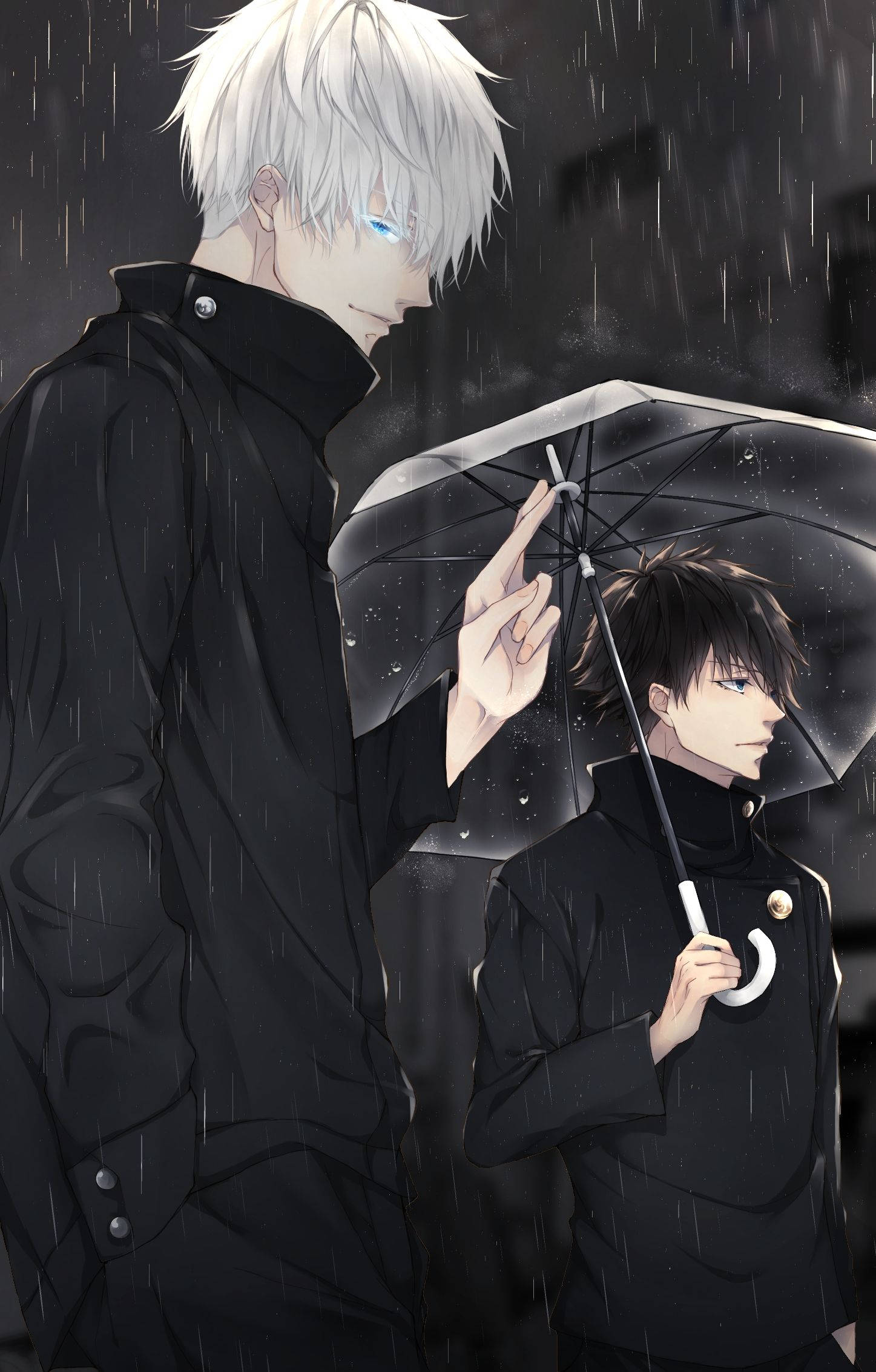 Jujutsu Kaisen'in Itadori Yuji ve Fushiguro Megumi'si savaşıyor. Duvar Kağıdı