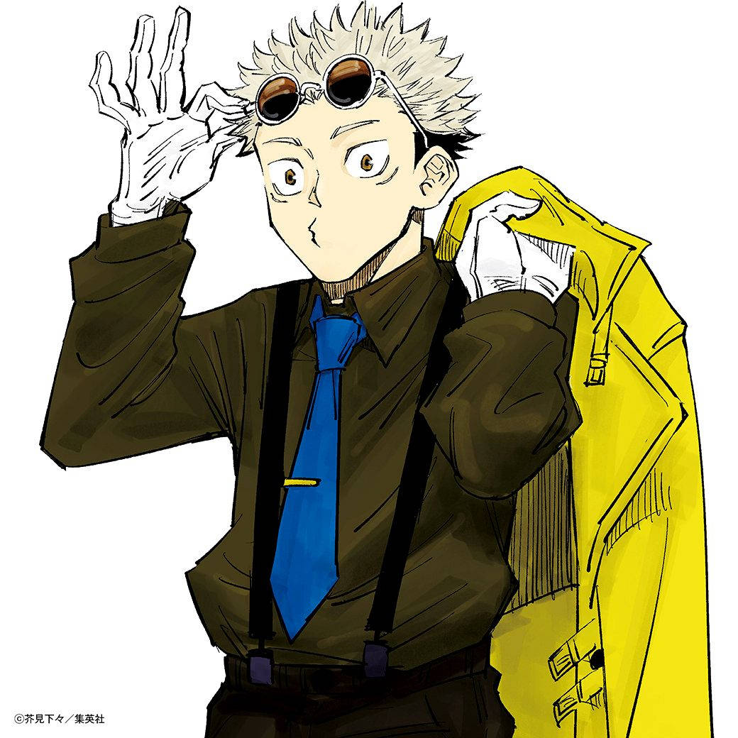 Jujutsu Kaisen Sarı Paltolu Itadori Duvar Kağıdı