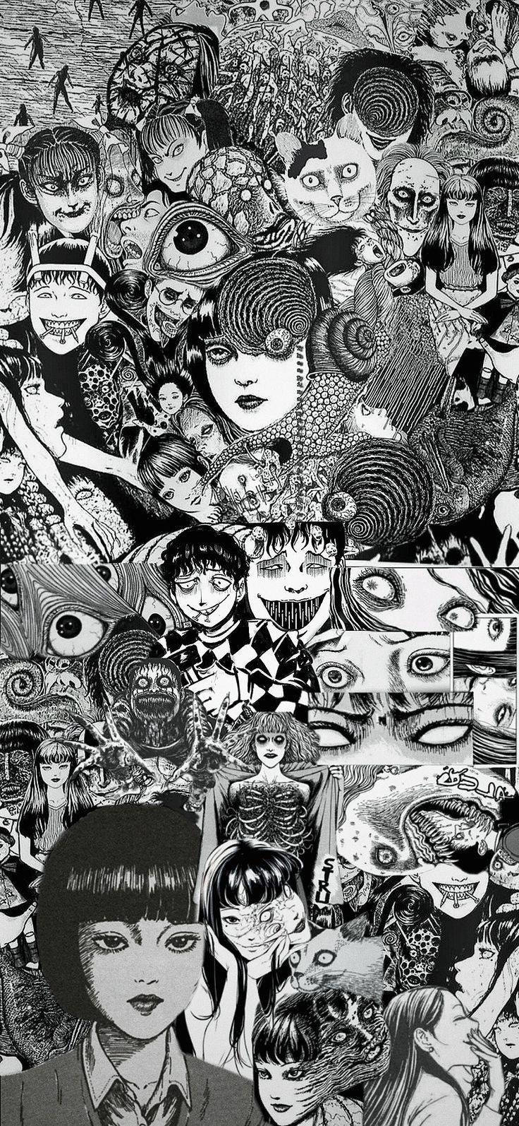 Junji Ito Soğuk Manga Kolajı Duvar Kağıdı