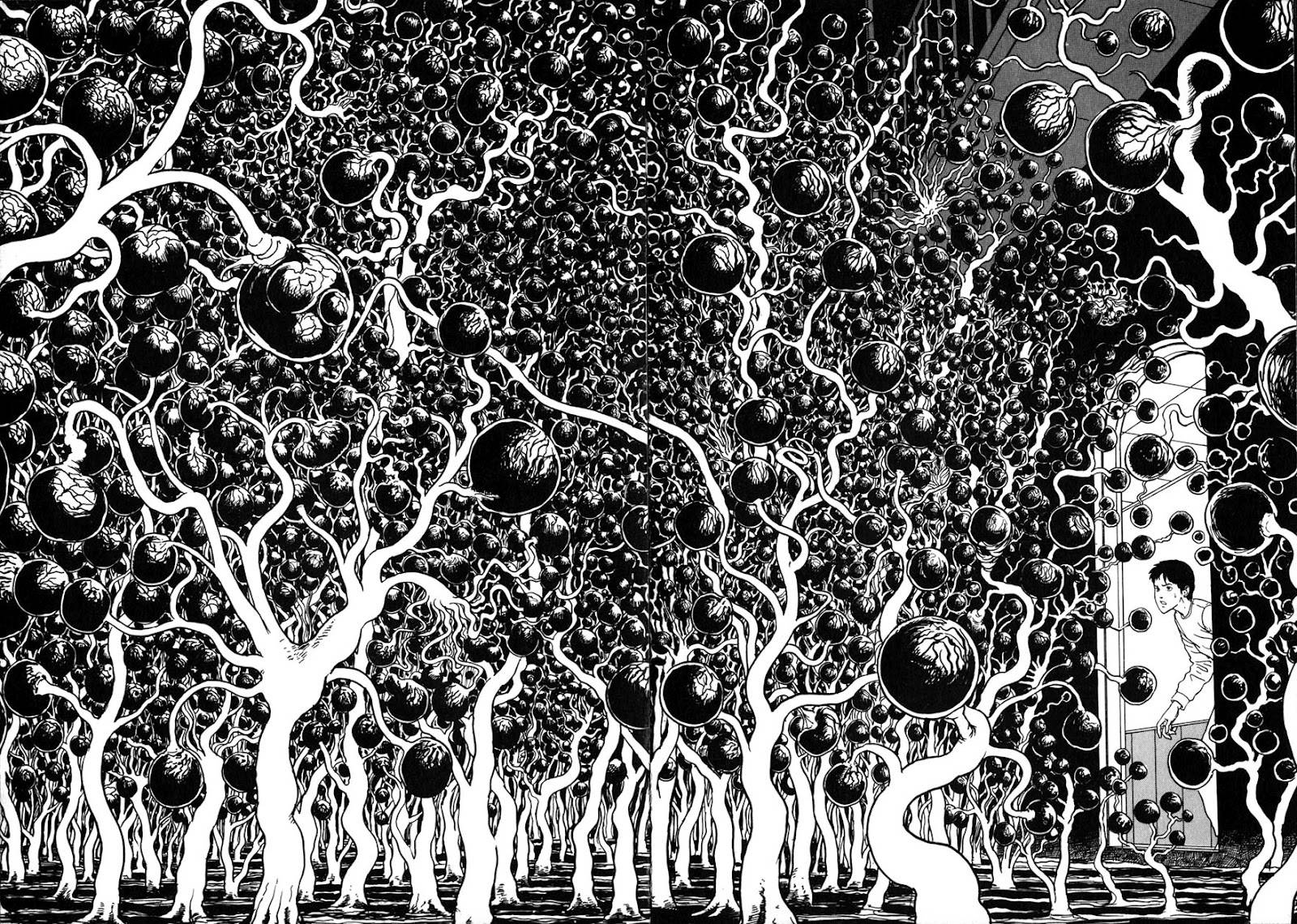 Junji Ito Tuhaf Ağaçlar Duvar Kağıdı