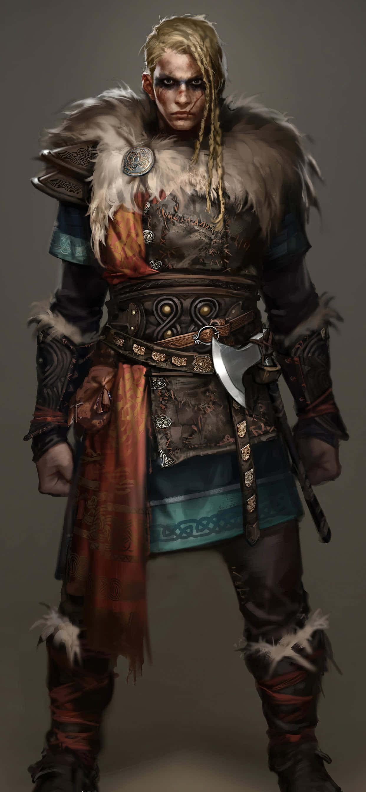 Kadın Eivor Varinsdottir iPhone Xs Max Assassin's Creed Valhalla Duvar Kağıdı