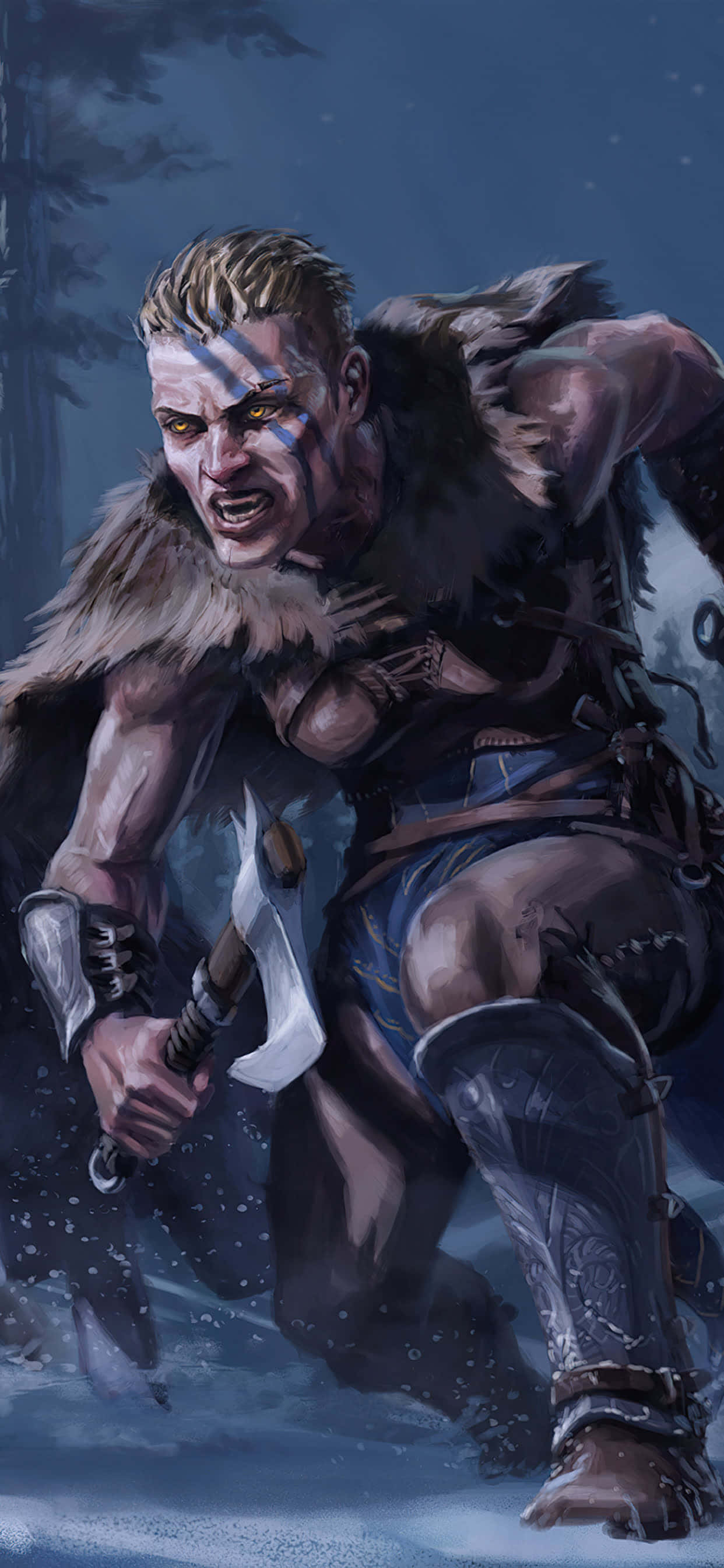 Kadın Viking iPhone Xs Max Assassin's Creed Valhalla Duvar Kağıdı