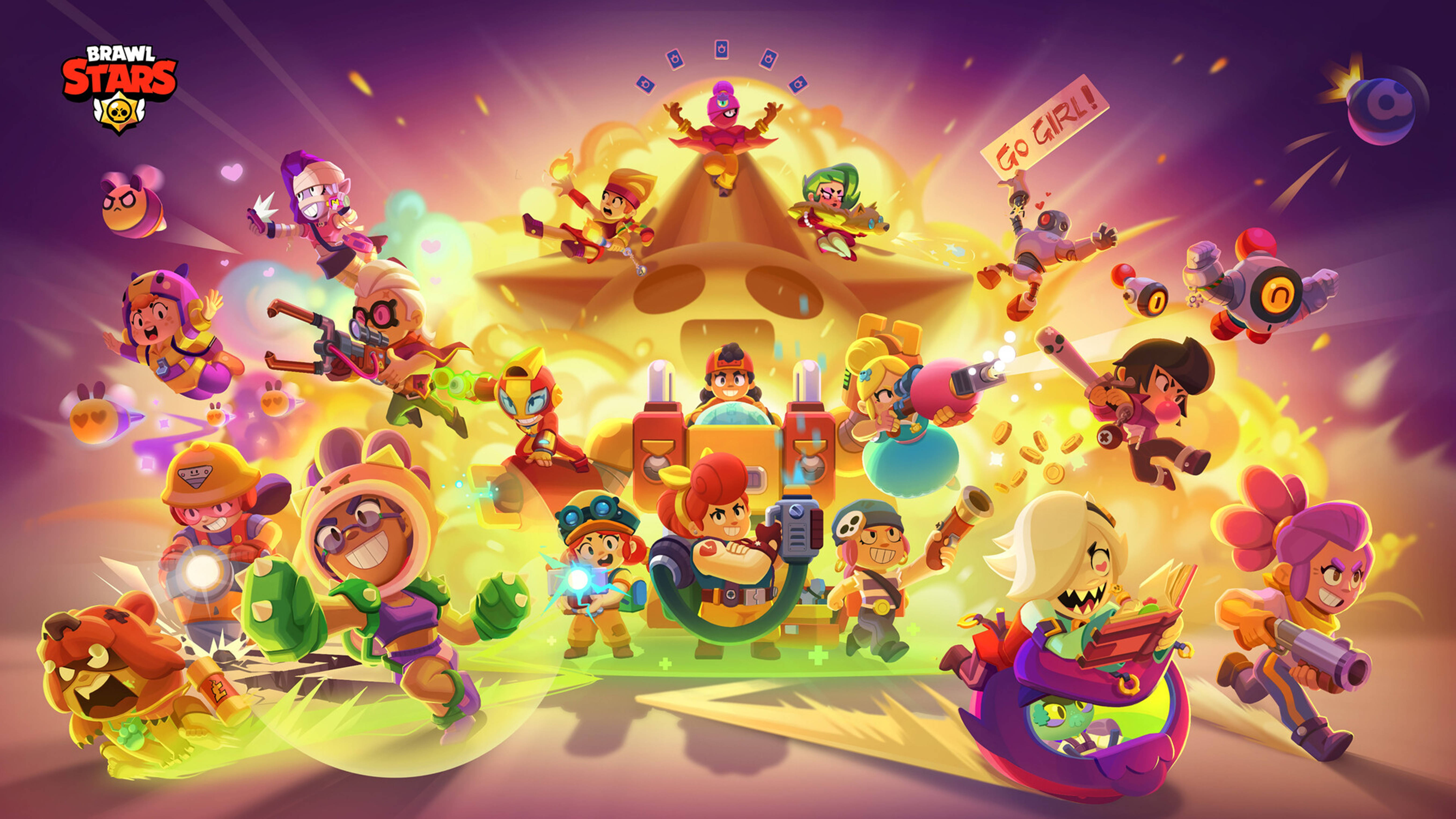 Kadınlar Günü Montajı Brawl Stars 4K Duvar Kağıdı