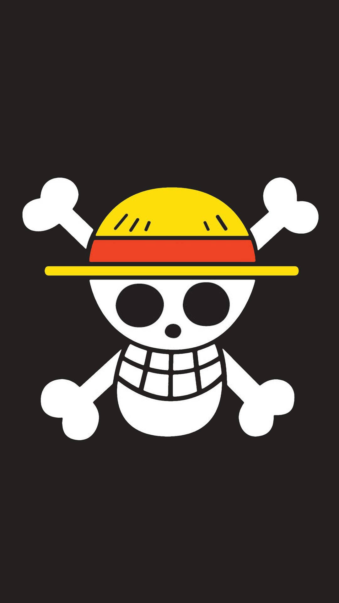 Kafatası Logosu One Piece iPhone Duvar Kağıdı