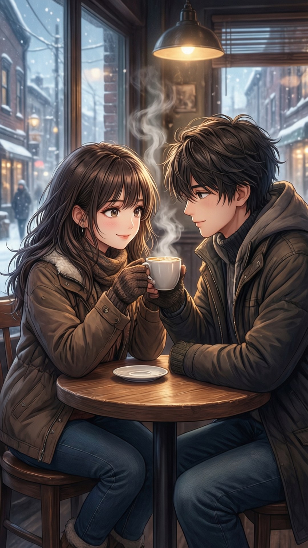 Kafe Randevusu Duvar Kağıdı