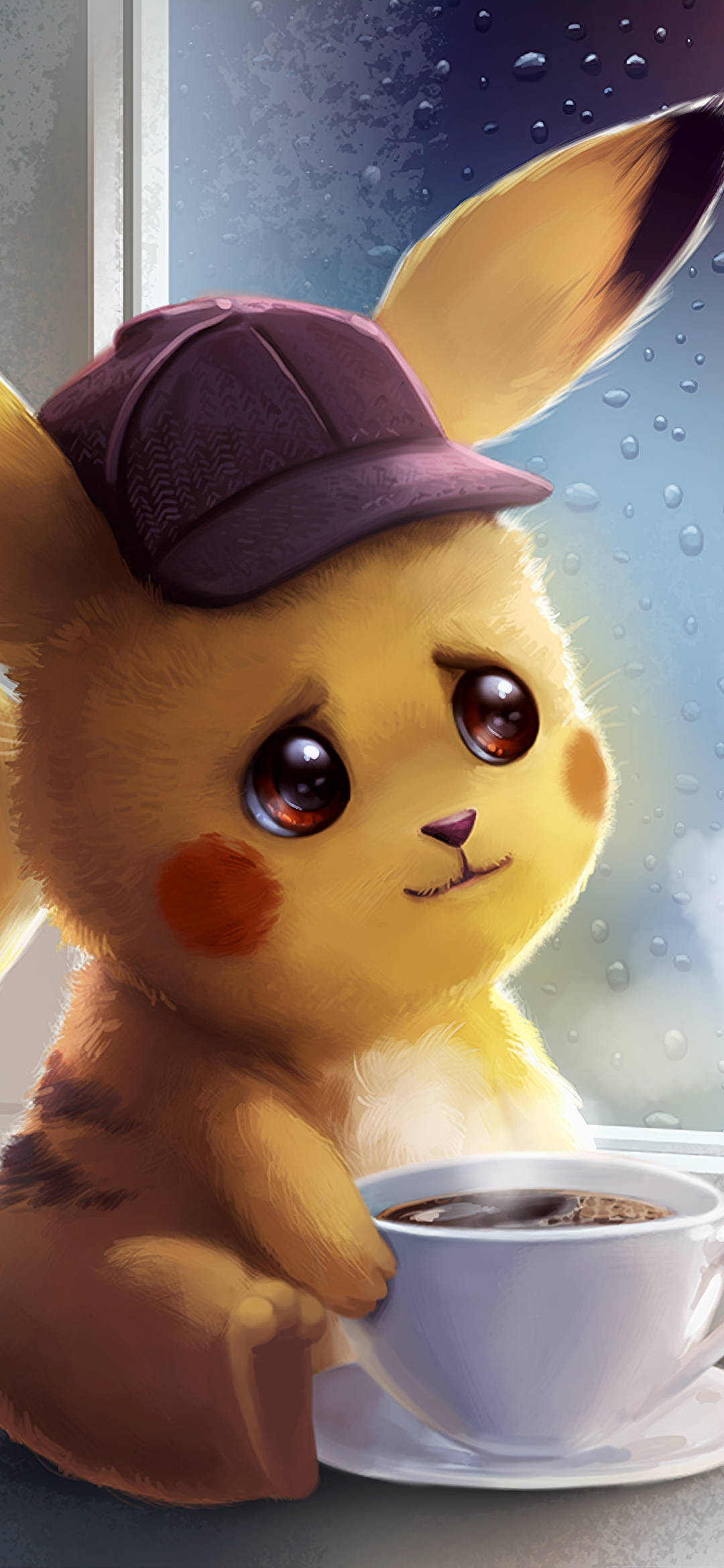 Kahve Fincanıyla Pikachu Duvar Kağıdı