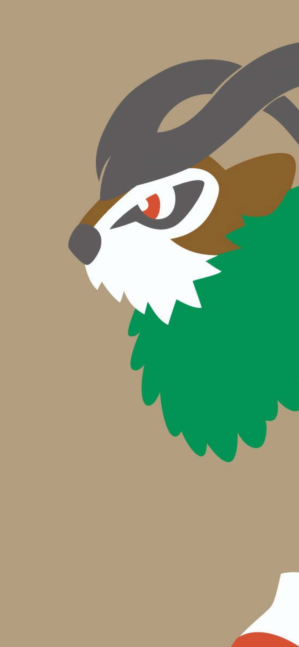 Kahverengi Arka Planda Gogoat Grafiği Duvar Kağıdı