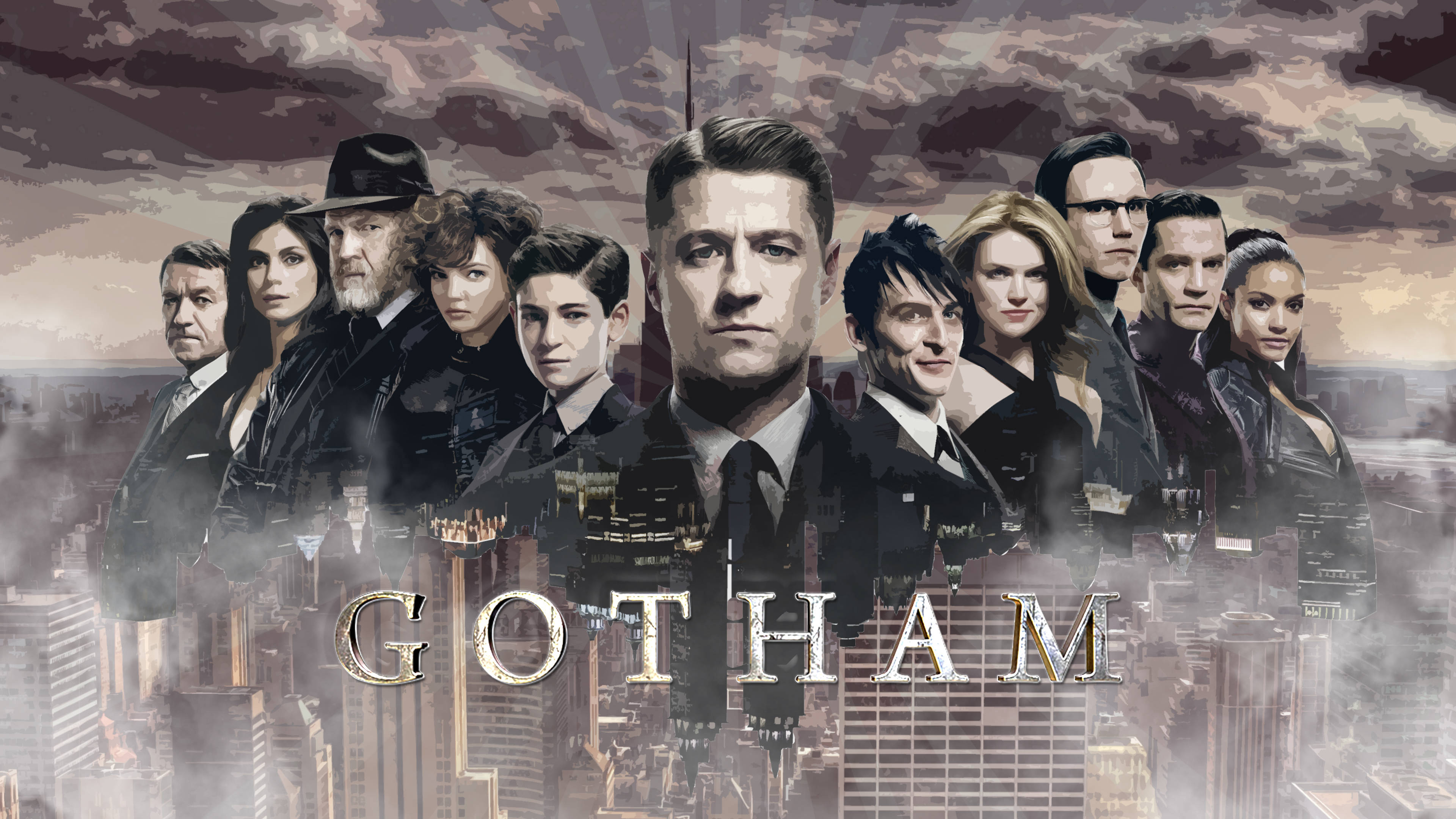 Kahverengi Estetik 4K Gotham Kadrosu Duvar Kağıdı