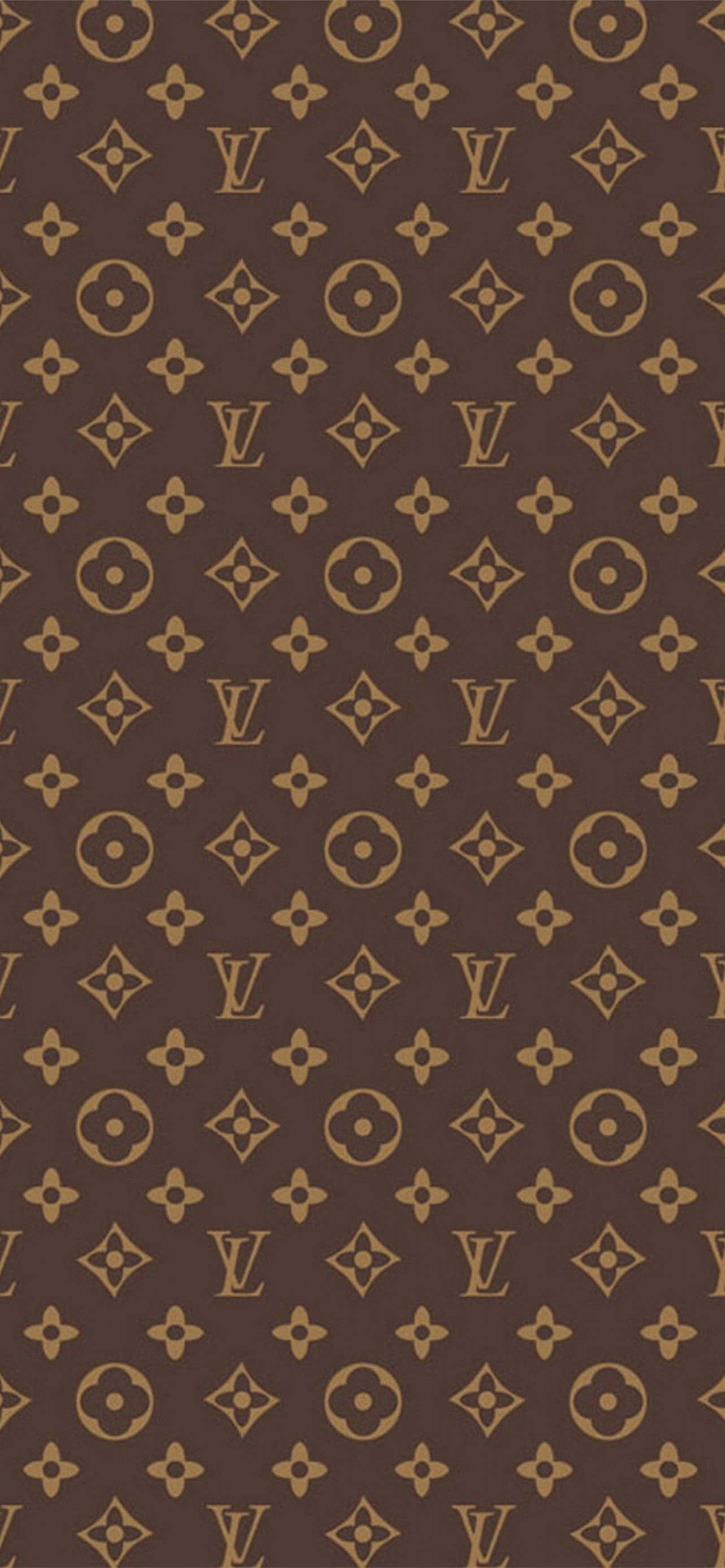 kahverengi ve altın renginde louis vuitton monogram deseni Duvar Kağıdı