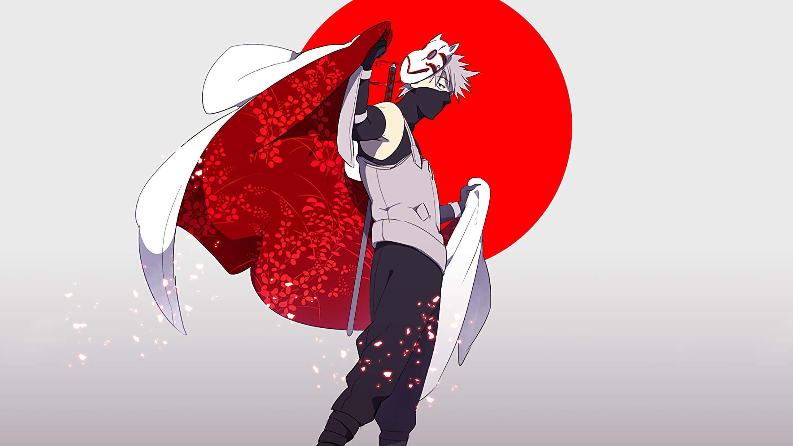 Kakashi Estetik Kırmızı Daire Duvar Kağıdı