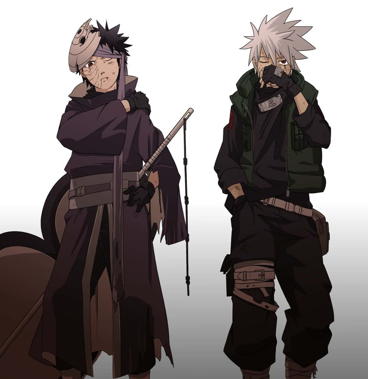 Kakashi ve Obito Ninjalar Duvar Kağıdı