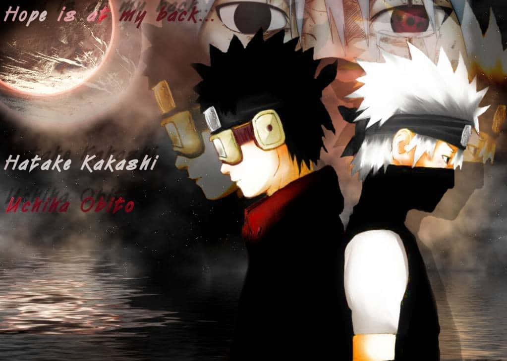 Kakashi ve Obito Yan Yana Duvar Kağıdı