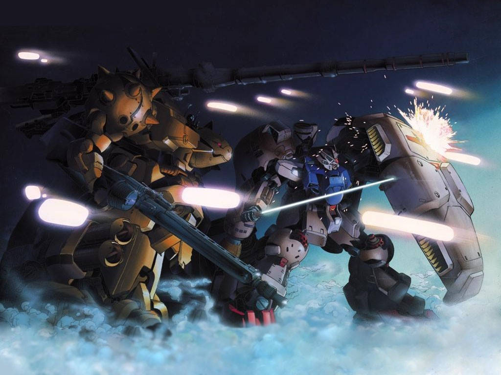 Kalkan ve Saldıran Mobile Suit Gundam — Gundam GIF Duvar Kağıdı