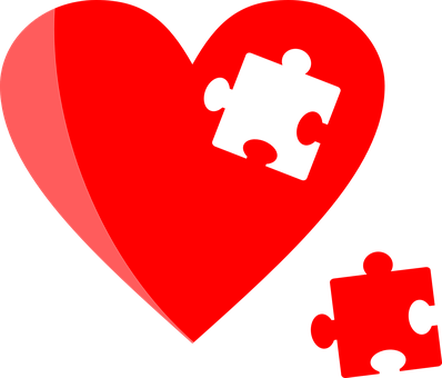 Kalp Puzzle Parçası Eksik Duvar Kağıdı