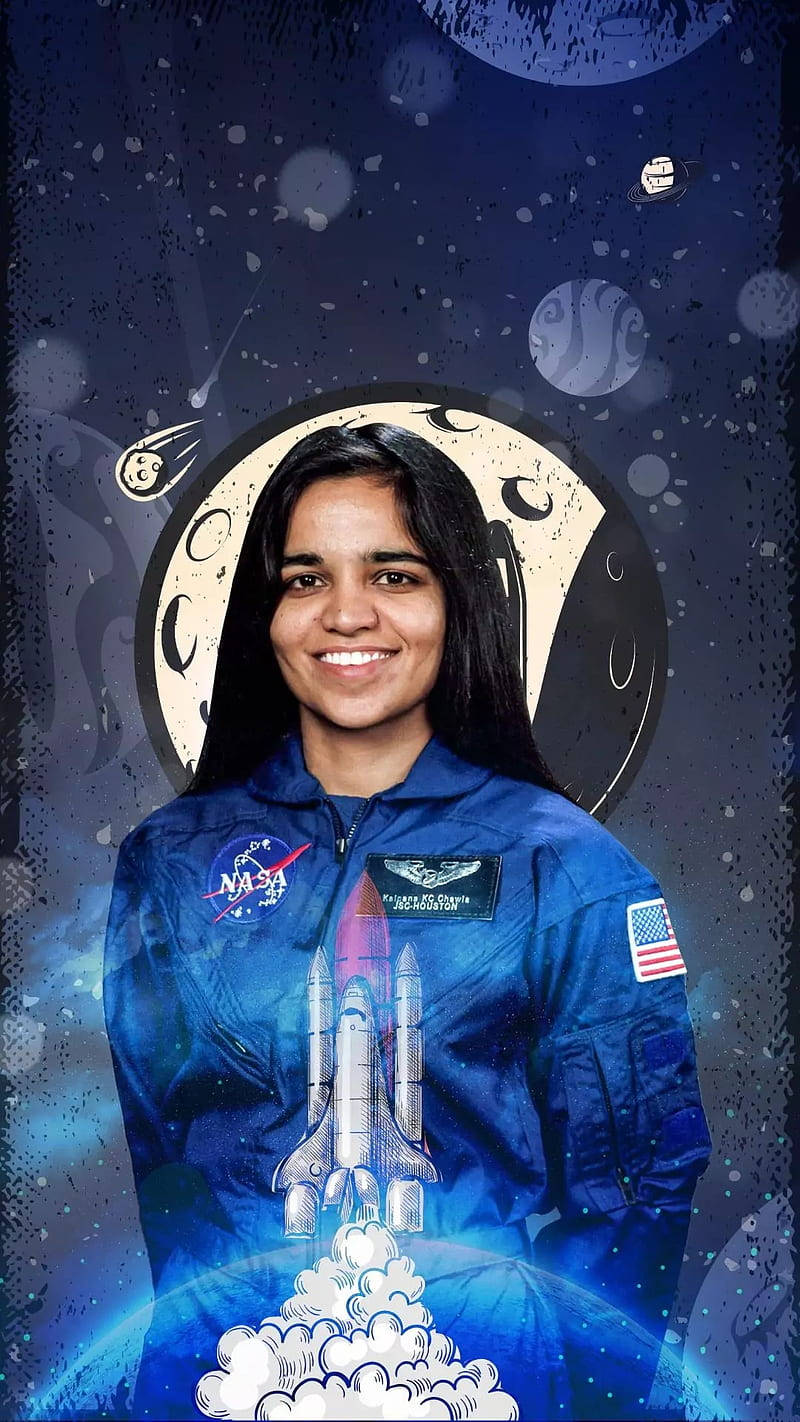 Kalpana Chawla - Uzayda Bir Vizyon Duvar Kağıdı