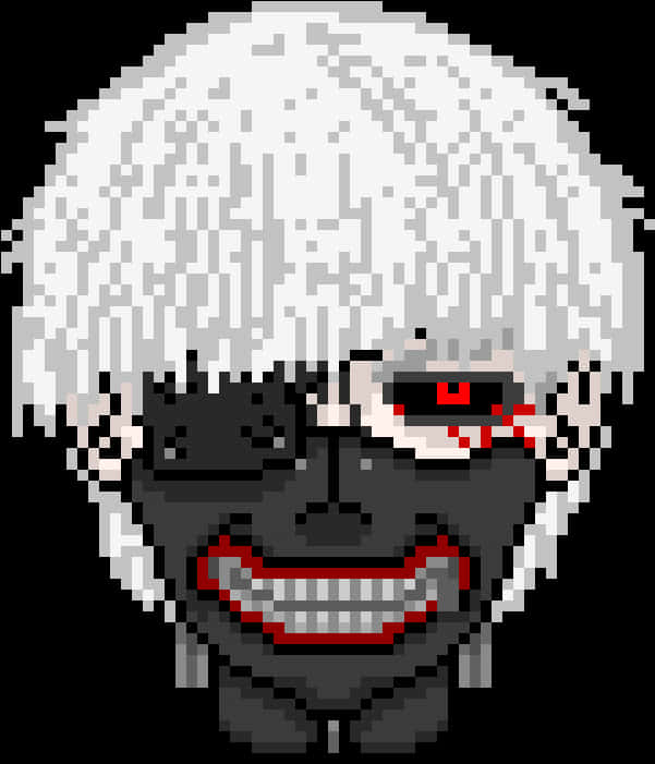 Kaneki Piksel Sanatı Portresi Duvar Kağıdı