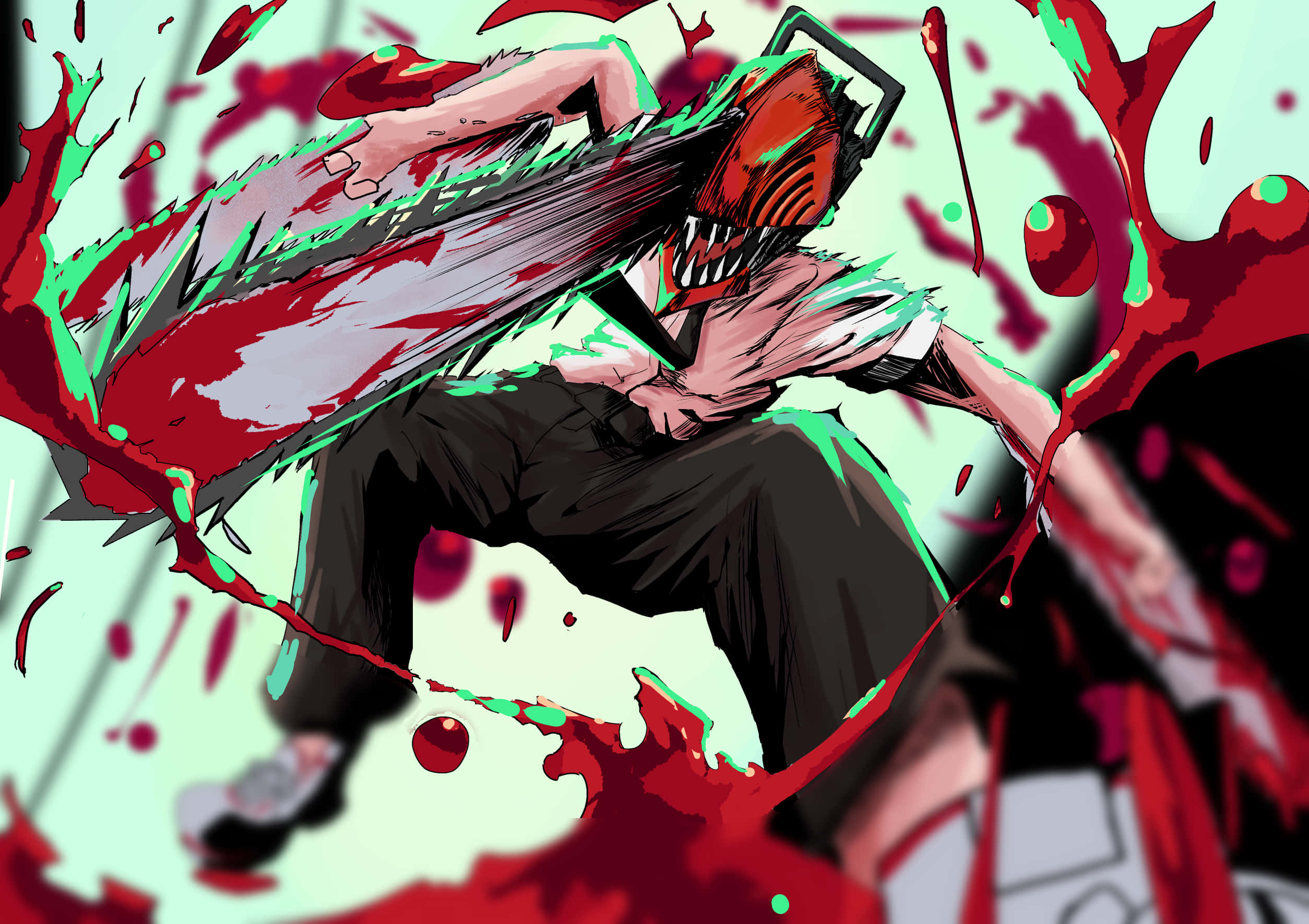 Kanlı Chainsaw Man Profil Fotoğrafı Duvar Kağıdı