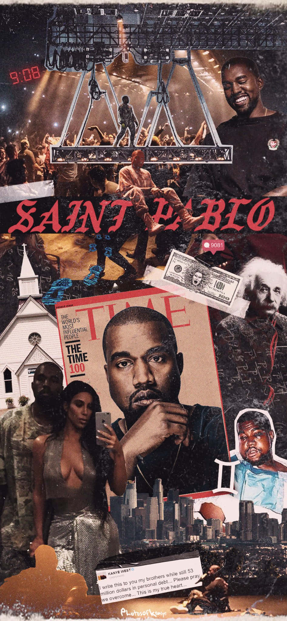 Kanye West, The Life of Pablo dinleme partisinde Duvar Kağıdı