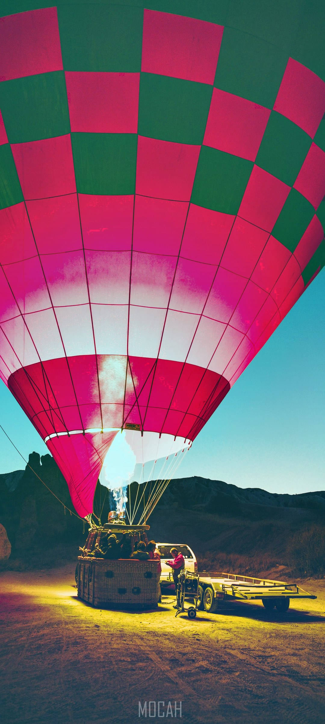 Kapadokya Tek Balon Yakın Çekim Duvar Kağıdı