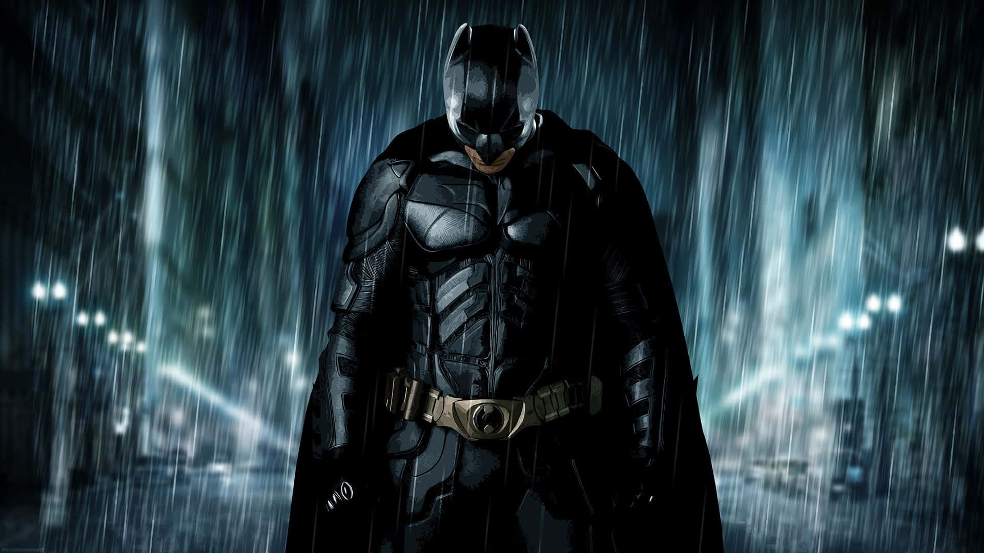 Kara Şövalye Gotham Şehri Üzerinde Duvar Kağıdı
