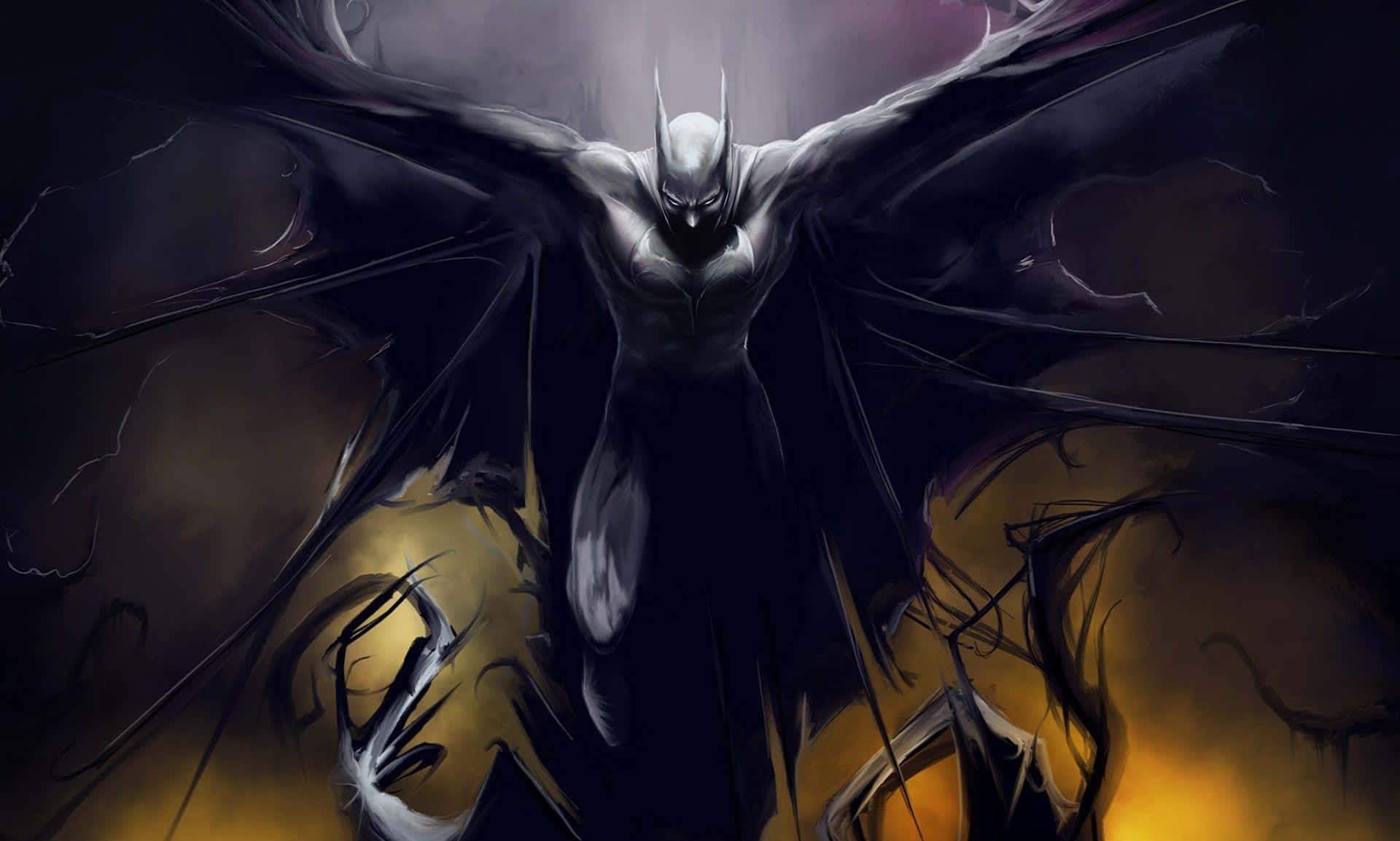 Kara Şövalye Gotham Şehri'ni koruyor Duvar Kağıdı