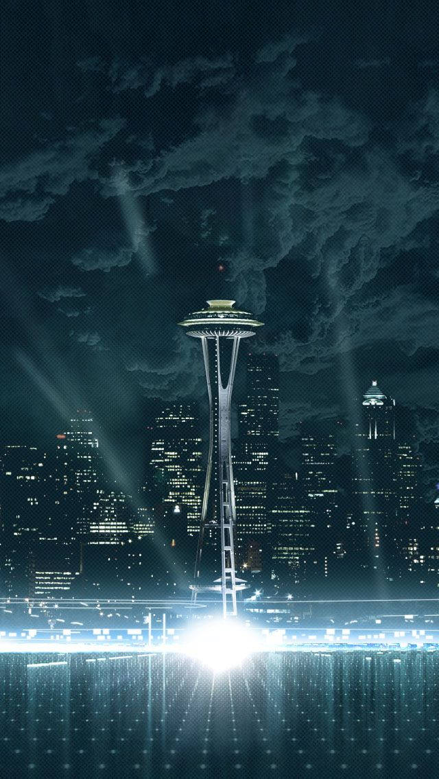Karanlık Bulutlar Altında Seattle iPhone Duvar Kağıdı