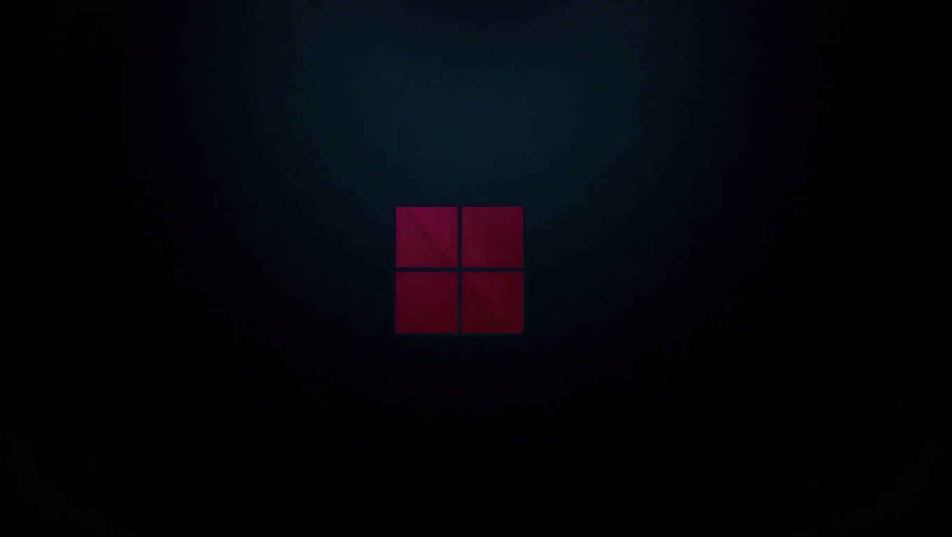Karanlık Dizüstü Bilgisayar Windows 11 Logosu Duvar Kağıdı