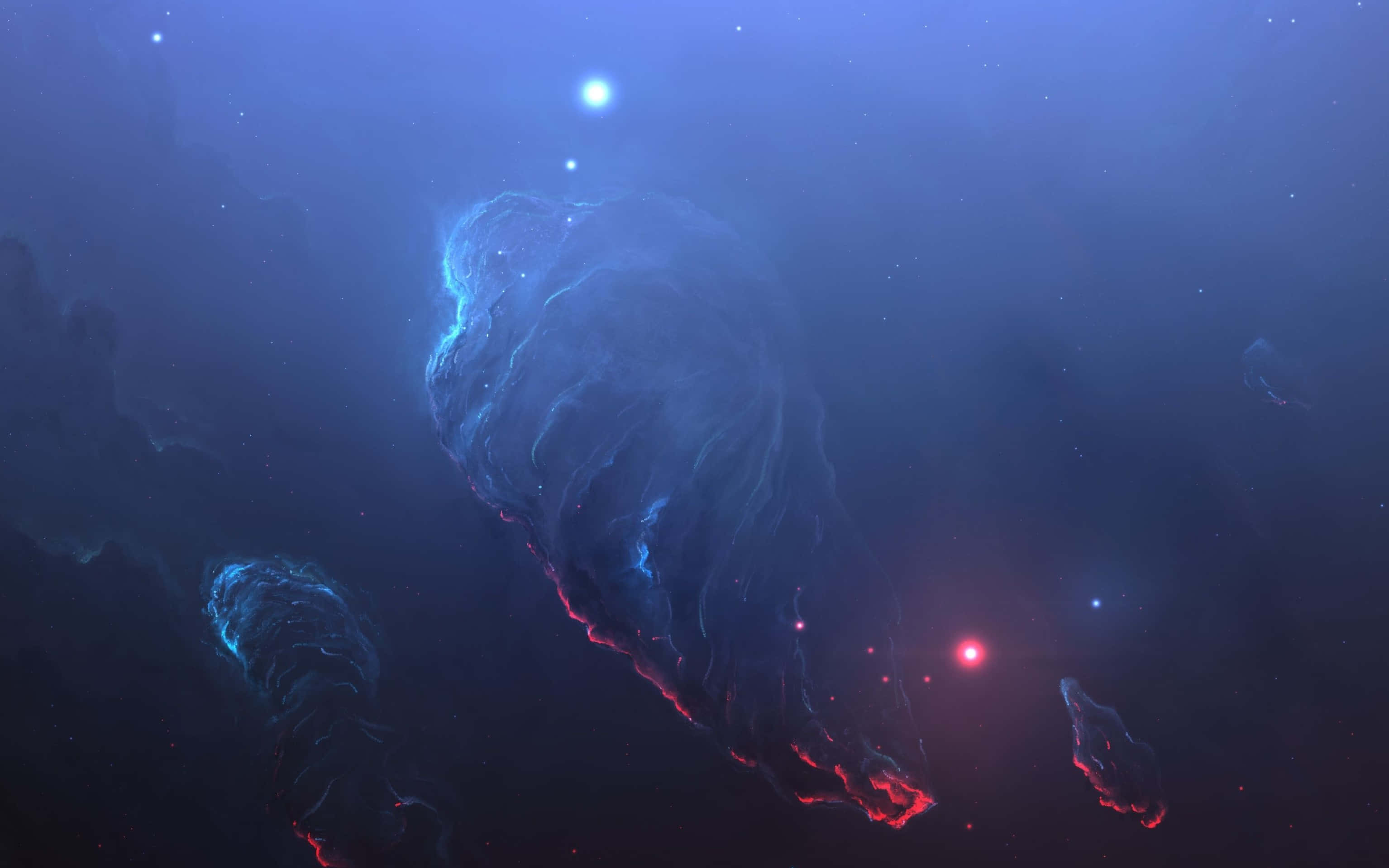 Karanlık Nebula Bulutları Göksel Arka Plan Duvar Kağıdı