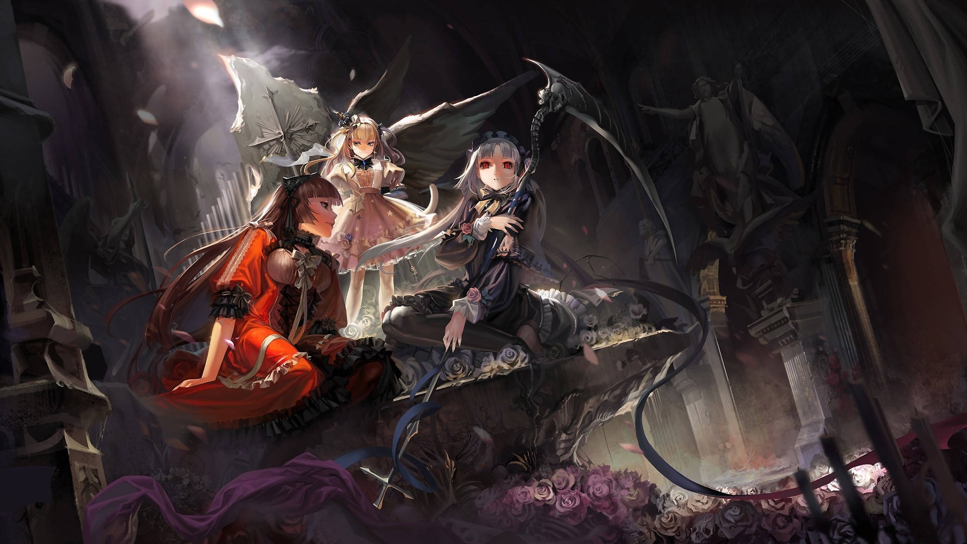 Karanlık Anime Rozen Maiden Sanatı Duvar Kağıdı