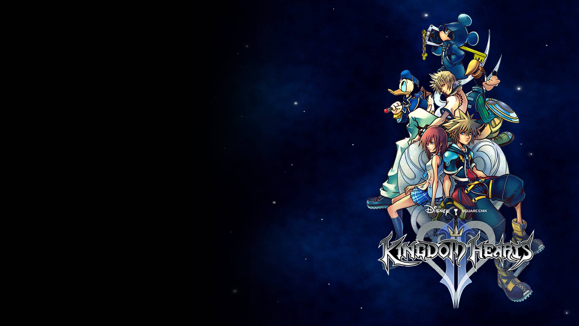 Karanlık Arkaplanda Kingdom Hearts Logosu Duvar Kağıdı