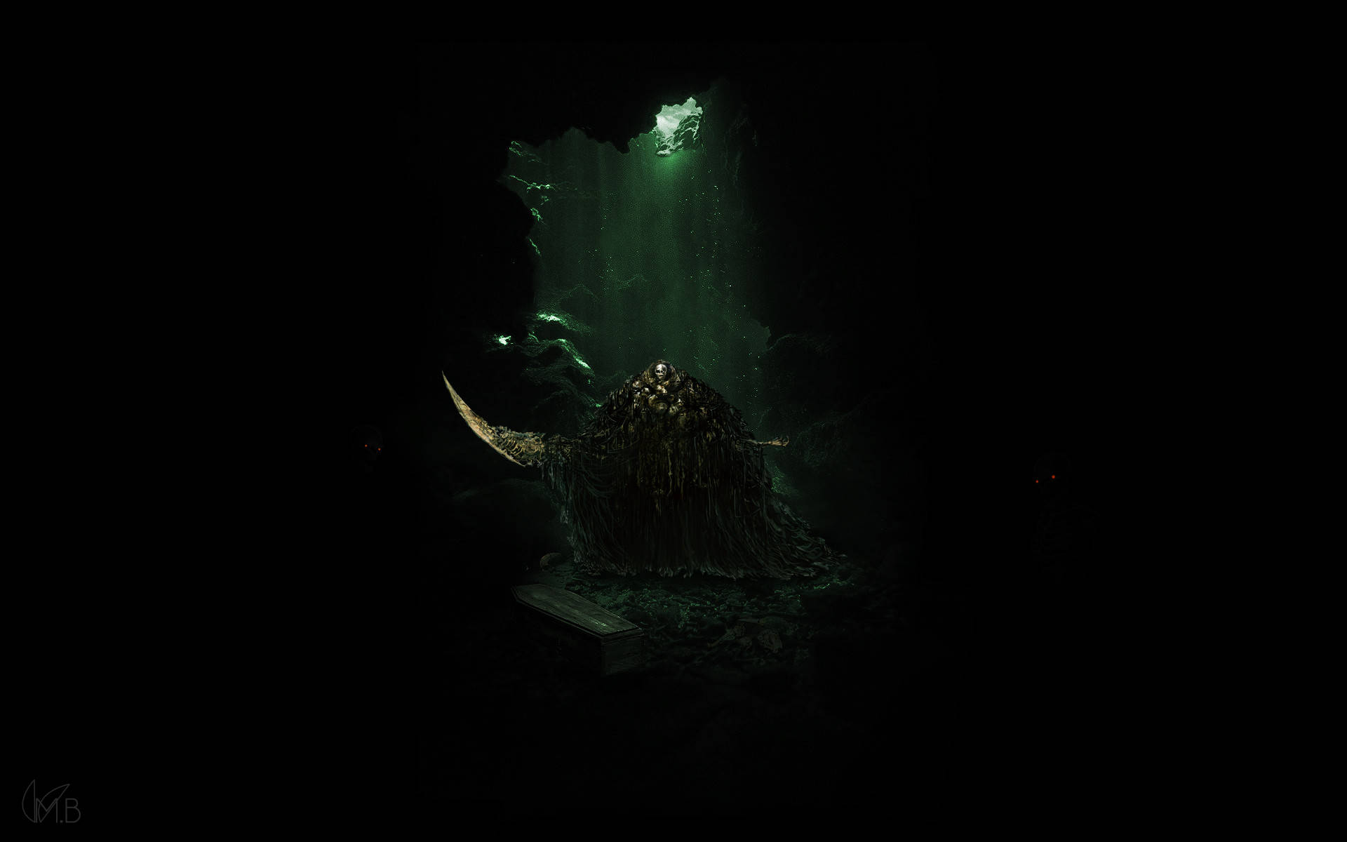 Karanlık Ekran Mağarasında Dark Souls Patronu Duvar Kağıdı