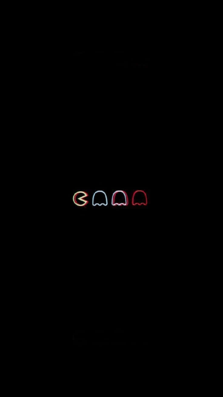 Karanlık Estetik Çizgi Film Pacman Simgeleri Duvar Kağıdı