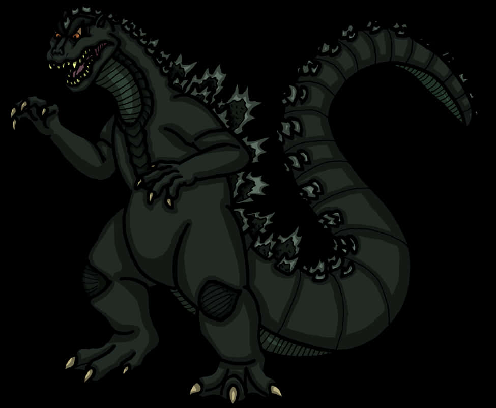 Karanlık Godzilla İllüstrasyonu Duvar Kağıdı