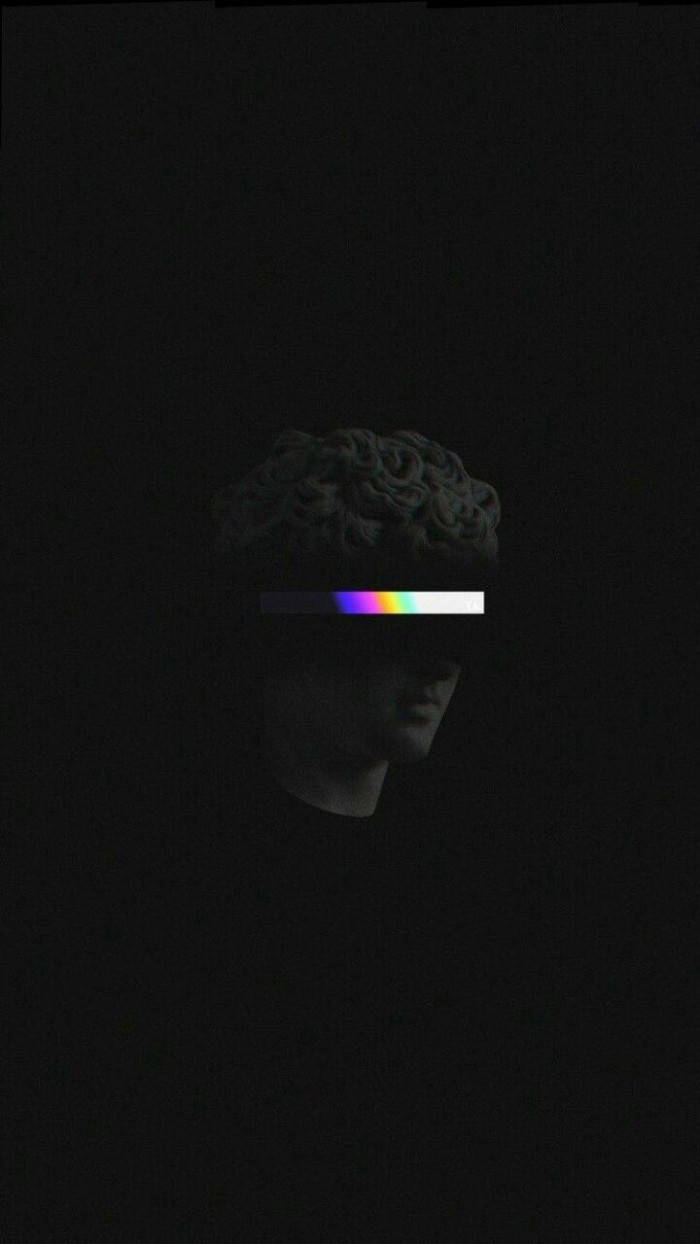 Karanlık Trippy Heykel Duvar Kağıdı