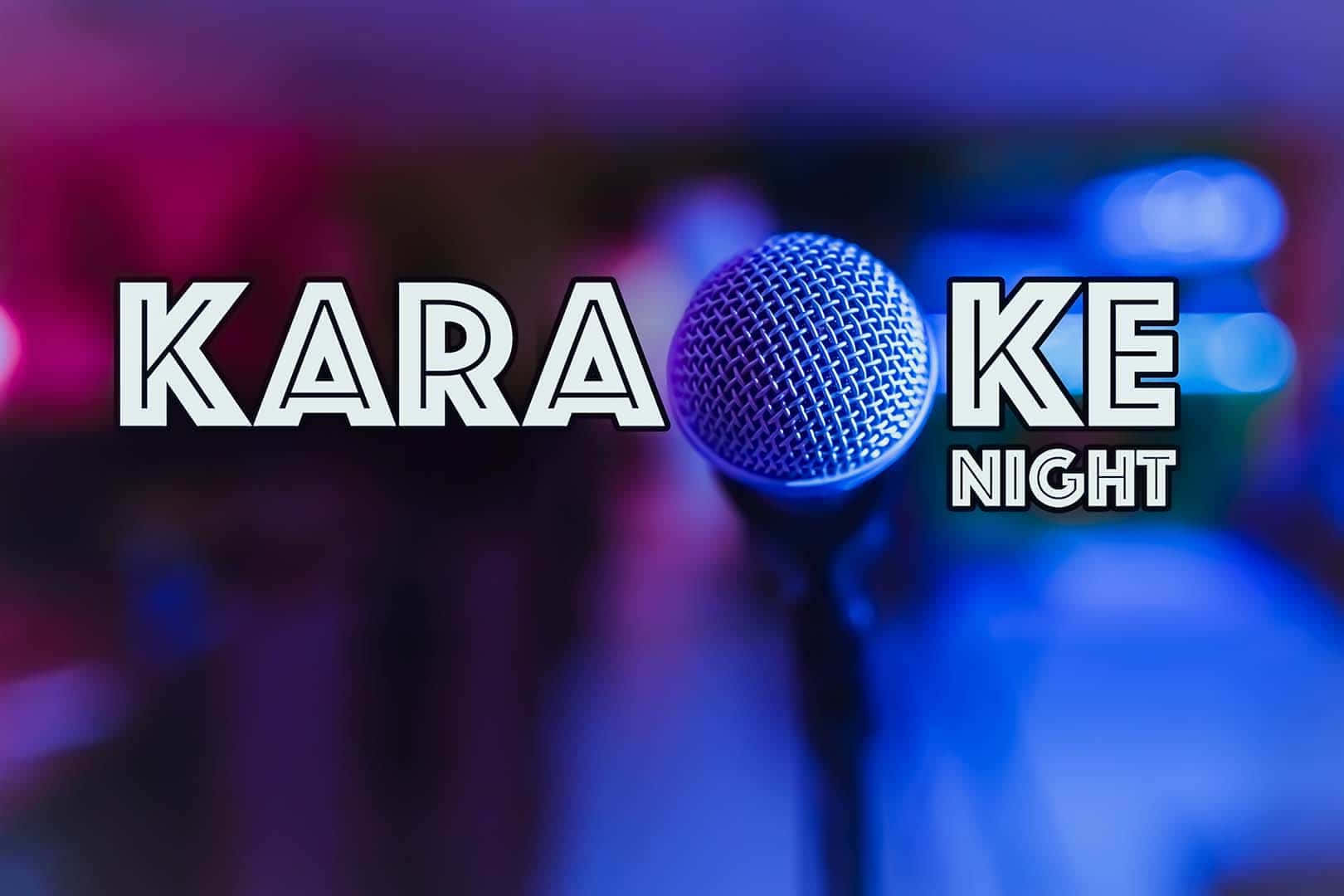 Karaoke Gecesi Tipografi Arka Planı Duvar Kağıdı