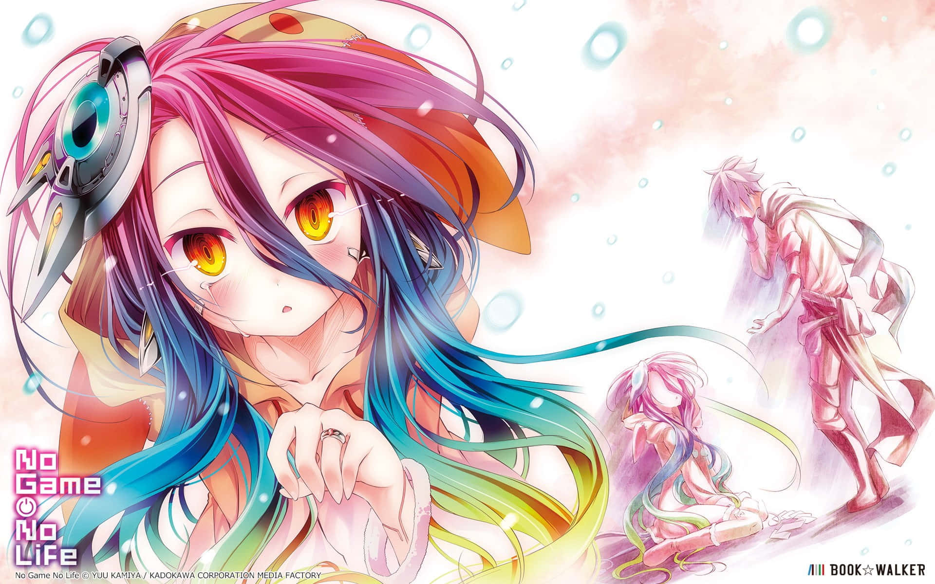 Kardeş ikilisi Sora ve Shiro, gerçeküstü anime serisi No Game No Life'da karşılarına çıkan her oyunu kabul ediyor. Duvar Kağıdı