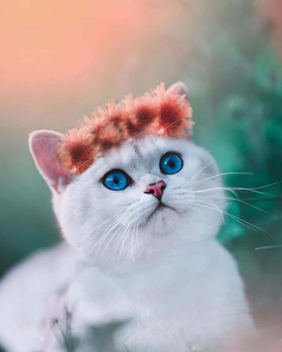 Karizmatik Estetiğe Sahip Bir Kedi Duvar Kağıdı
