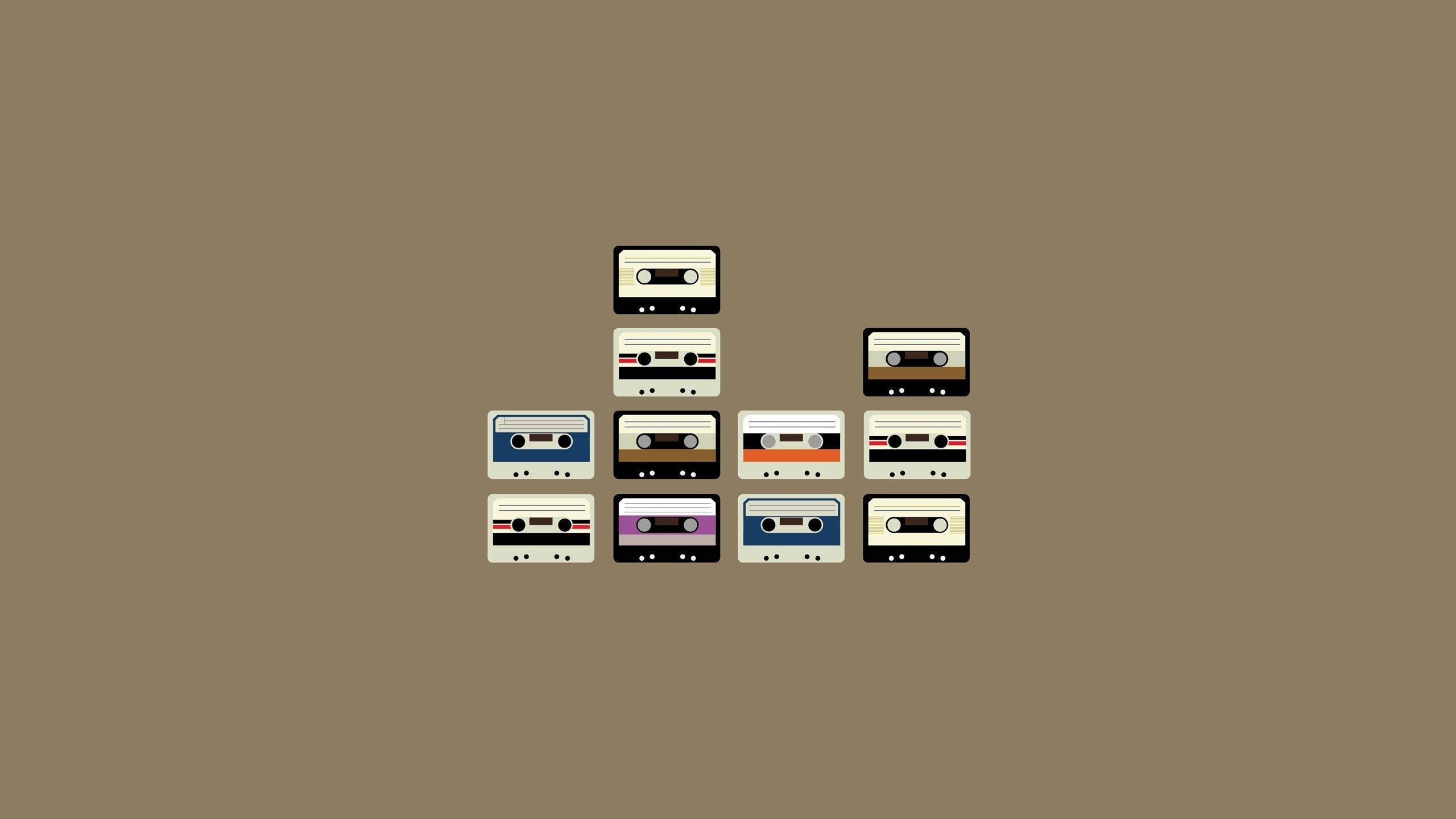Kasetler Minimal Estetik Masaüstü Duvar Kağıdı