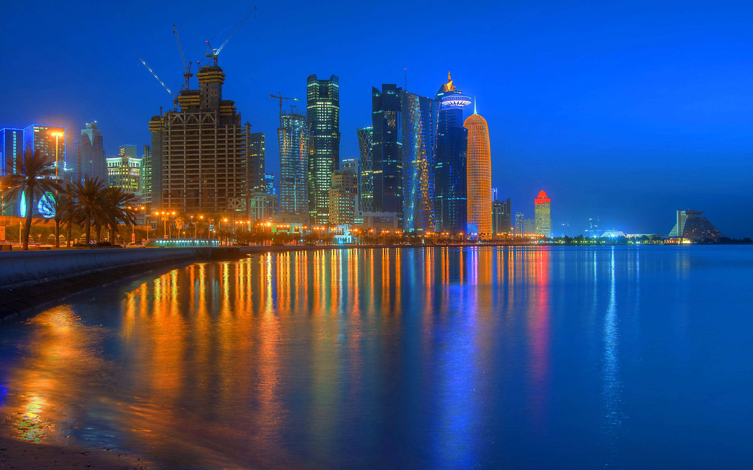 Katar'ın Doha Corniche'i Duvar Kağıdı