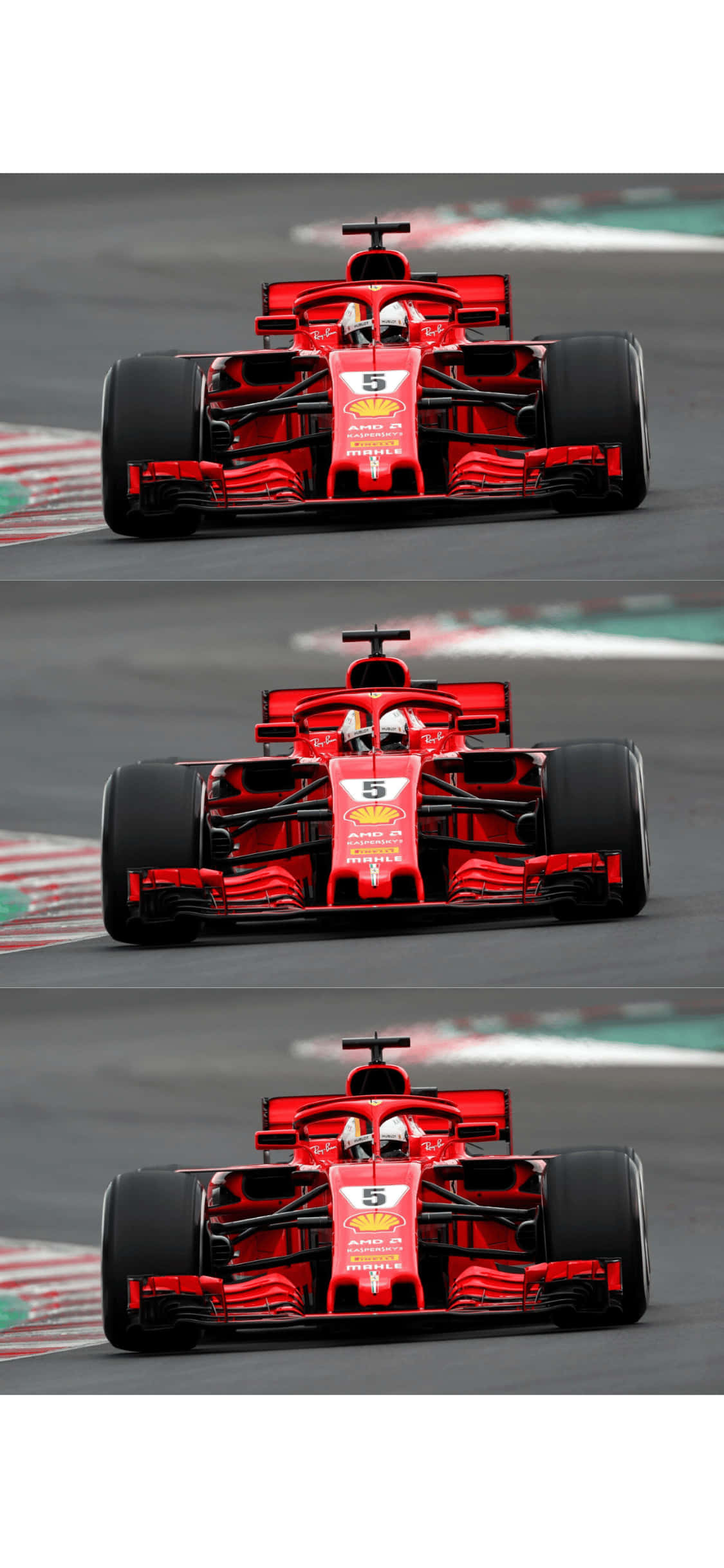 Katmanlı Ferrari iPhone XS F1 2018 Duvar Kağıdı