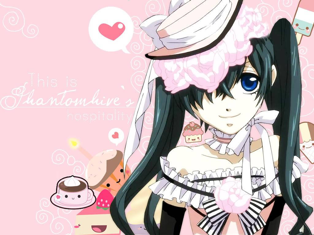 Kawaii Anime Kızı Ciel Phantomhive Duvar Kağıdı