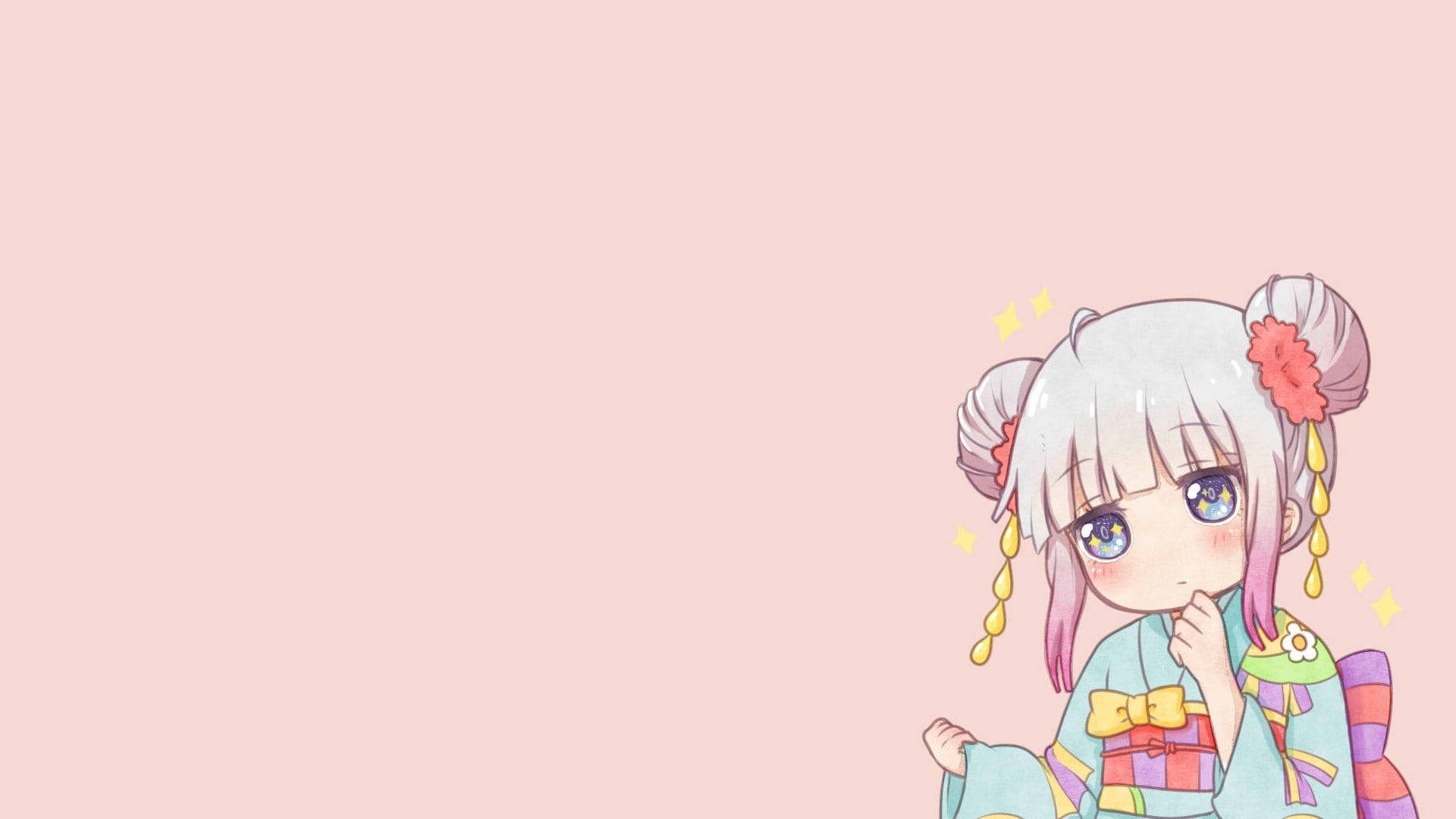 Kawaii HD Kimono Kız Duvar Kağıdı