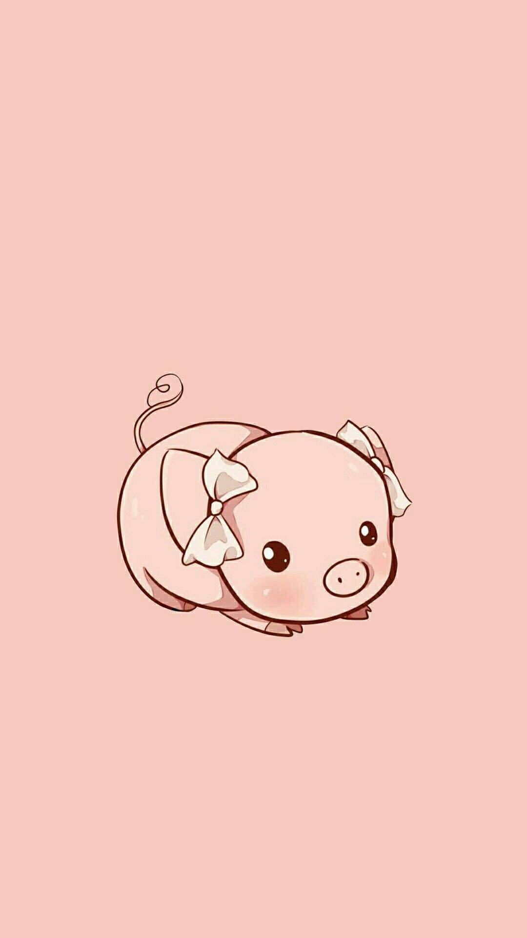 Kawaii HD Pembe Domuz Duvar Kağıdı