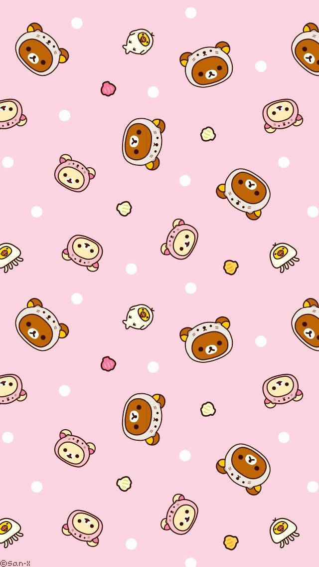 Kawaii HD Rilalkkuma ve Korilakkuma Kafaları Duvar Kağıdı