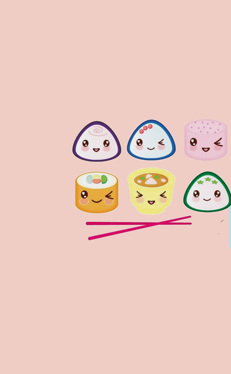 Kawaii HD Suşi Duvar Kağıdı