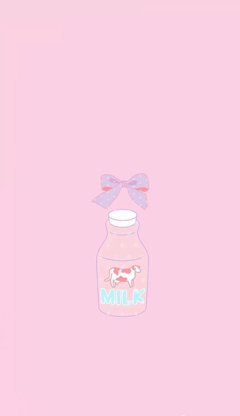 Kawaii HD Süt Şişesi Duvar Kağıdı