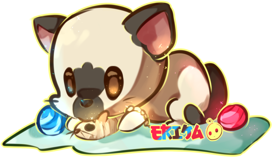 Kawaii Kedi Yün Toplarıyla Oynuyor Duvar Kağıdı