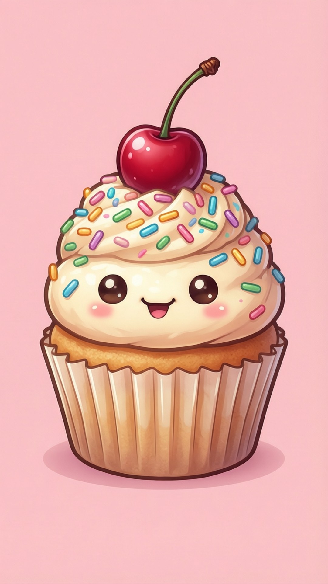 Kawaii Kek Gülümsemesi Duvar Kağıdı