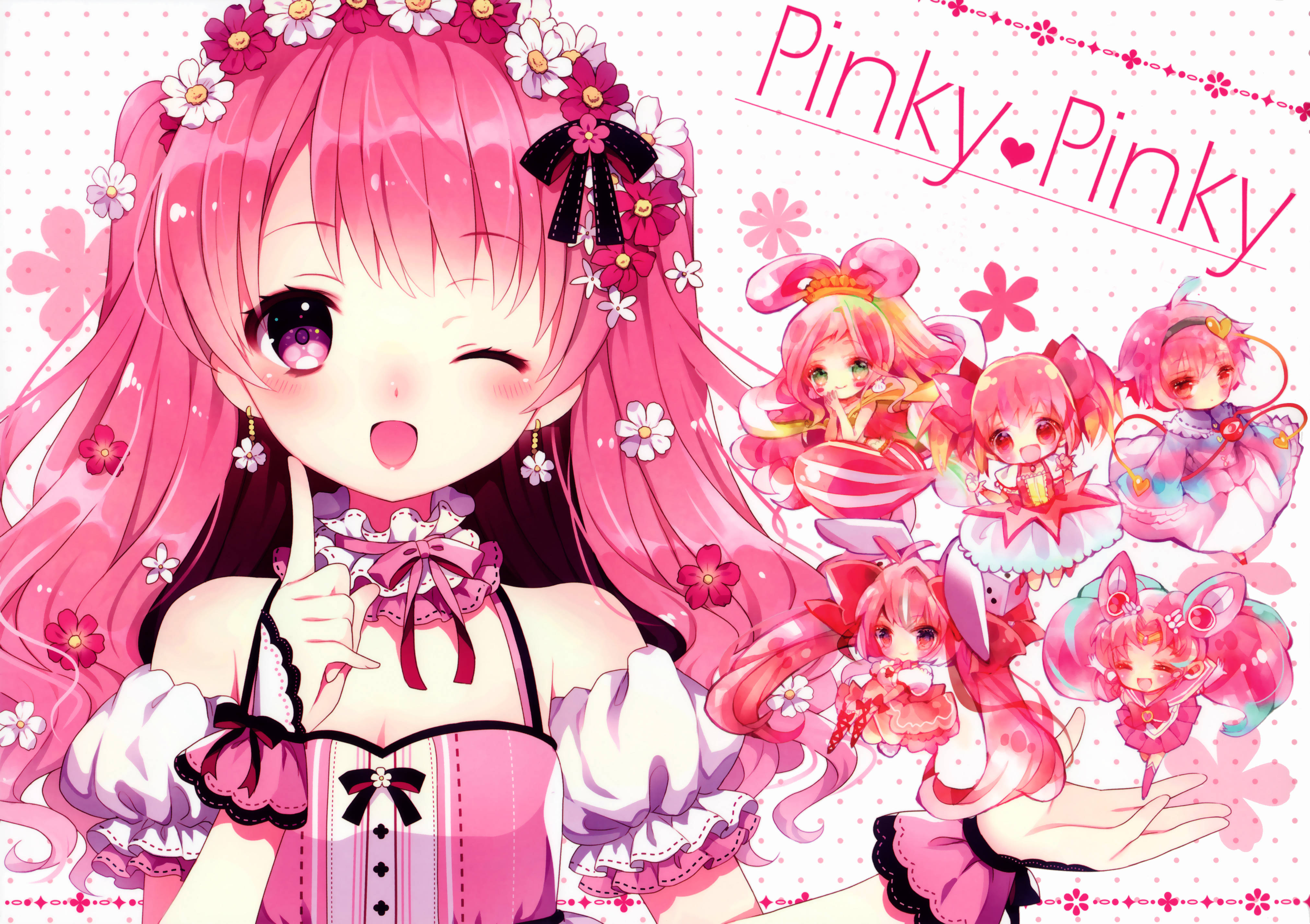 Kawaii Kültürünü Yansıtan – Hikaru Usada'nın Pembe Anime Estetiği Duvar Kağıdı