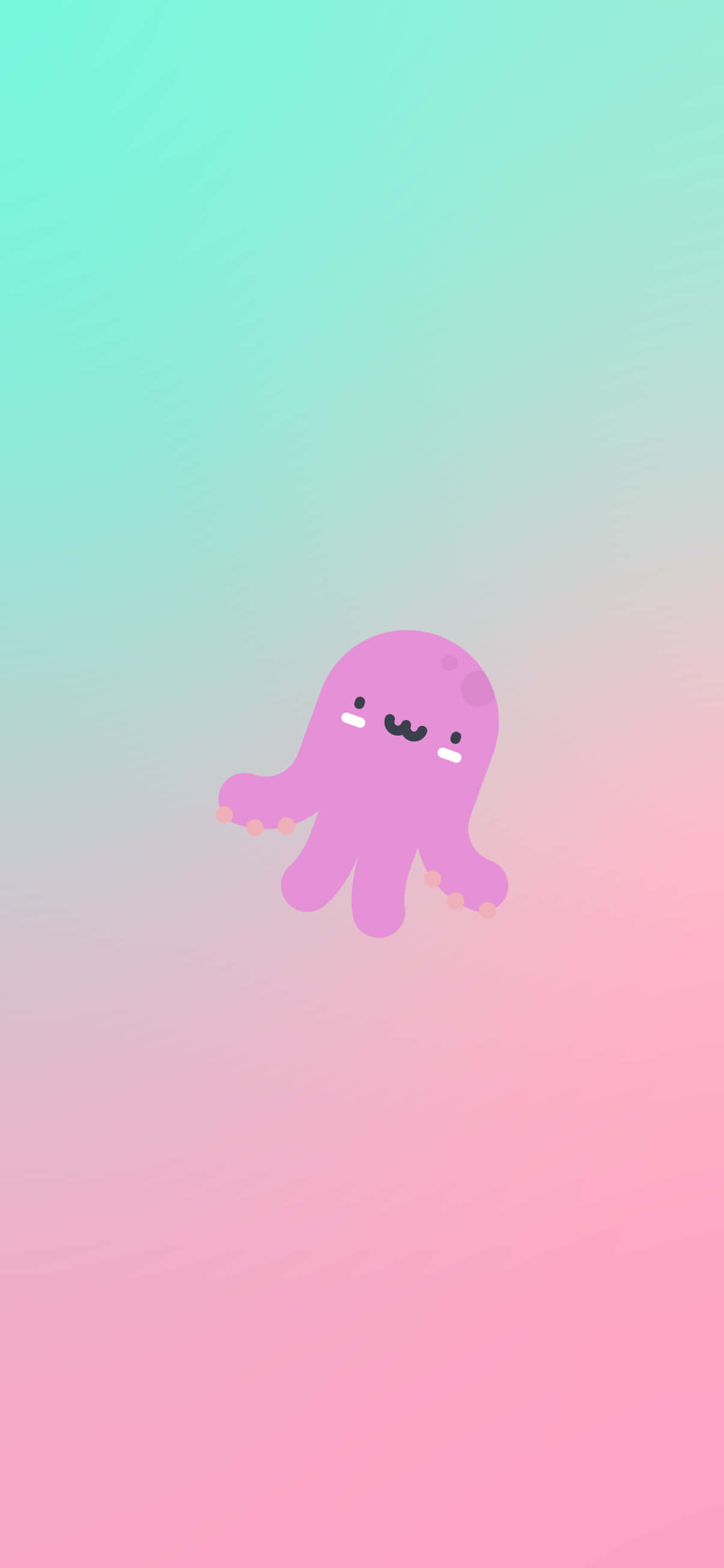 Kawaii Sevimli Ahtapot Resmi Duvar Kağıdı